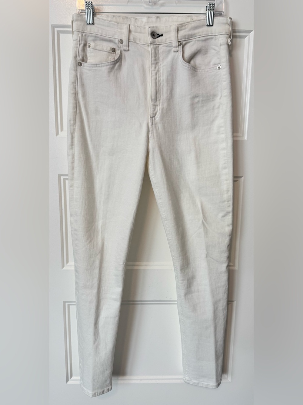 Rag & Bone White Skinny Jeans Size 31 High Rise Stretch Denim